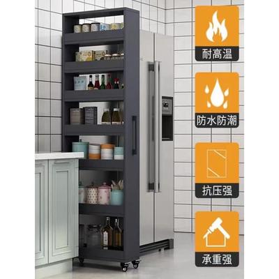 冰箱柜侧藏式缝隙车卧室门后超窄收LGT纳厨房抽拉夹缝置隐物架新