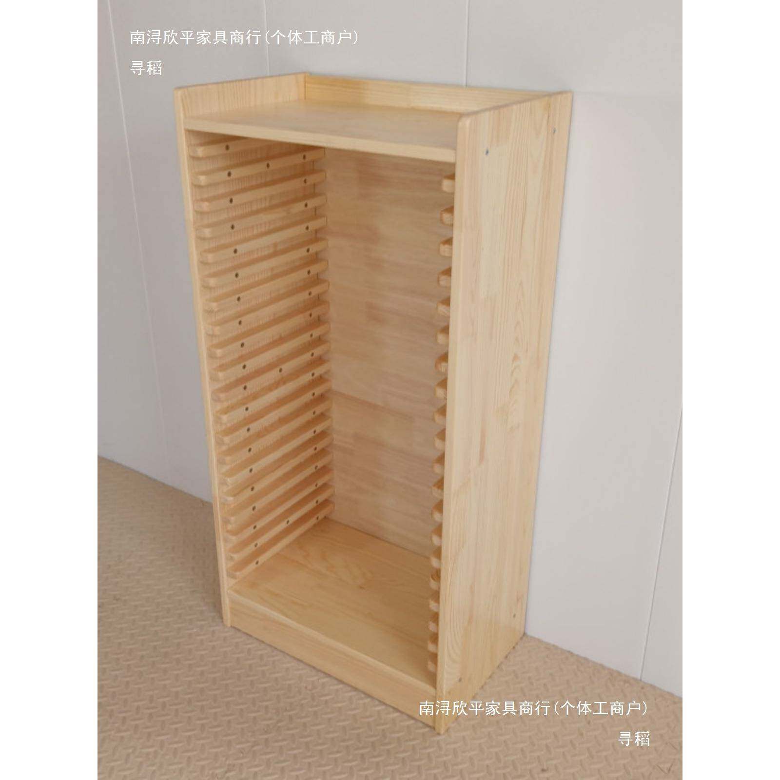 湿水彩架颜料柜画板9074油开收纳柜幼儿8园绘画室画实木开K纸整理