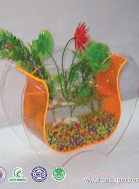 厂家生亚克力桌面小型鱼QMN产缸鱼花瓶有机玻璃缸透明族箱花瓶制