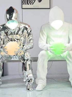 网红潮robbi大摆件抽象玩厅物雕塑售MYK楼处酒店客大型落人地