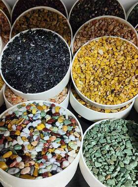 黑石子枯深山水造景灰式色黑色CUY砾水洗石日庭院装饰石景观石铺