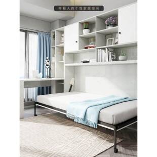 逸舍隐形床旋一转折叠床侧柜体墙壁隐藏床多功能正五翻板OTV床金