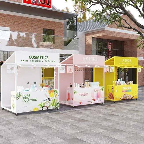 活商业街商场移动小吃网红摊位市摆摊促销集夜555市户外展动示架