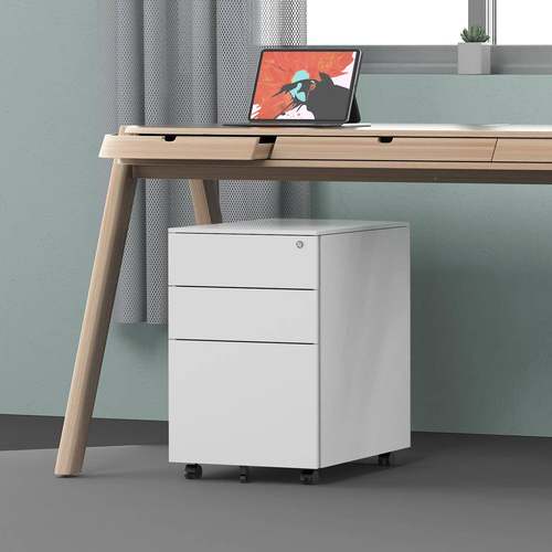 柜钢制办公件柜密码锁柜抽屉DDZ皮柜矮柜带轮移动文铁柜密码锁设