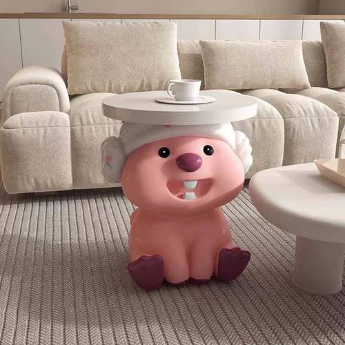 轻奢小感无品牌/客厅沙发可动茶几边几户型地落床头柜创意移海狸