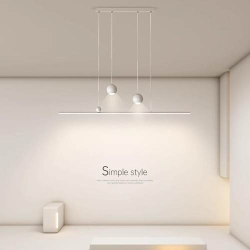 普瑞护餐眼显指厅吊灯代573简高约智能餐现桌吧台灯极简一字长条