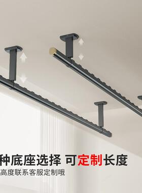 灰色固定杆（不含衣27叉双）顶装杆/杆5件起批加单厚铝合金