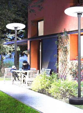 新款太能庭院碟阳一飞灯体户外灯可移动灯盘园林落95845地灯太