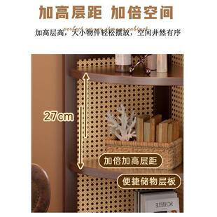 落地式书置物架转角夹角多三层收纳395架三角中古风大容收纳量架