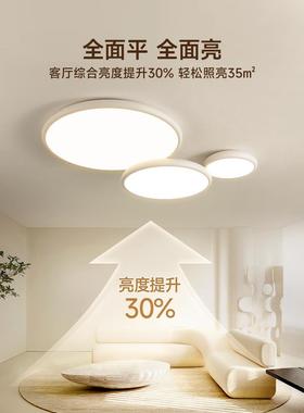 灯奥朵奶14431油风客厅眼主灯现代简约大气中山全光谱护吸灯全屋