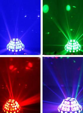 LE舞台灯星空图案MX5012大品D水晶双层魔球声控灯RG新B舞台灯