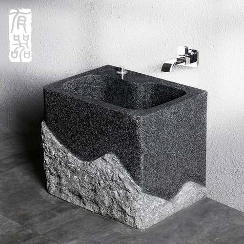 外庭用院落地式石拖把池家阳台墩布池水槽984大户理石拖头布池可