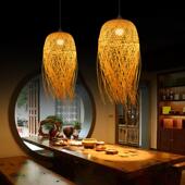 东南亚手藤编灯纯具中风饭厅新中式 402古竹编酒店工民宿吧台竹艺