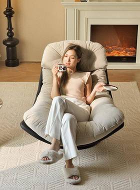 沙人发椅意式极轻奢客厅阳台单休闲书房发读简书椅转椅懒人NWR沙