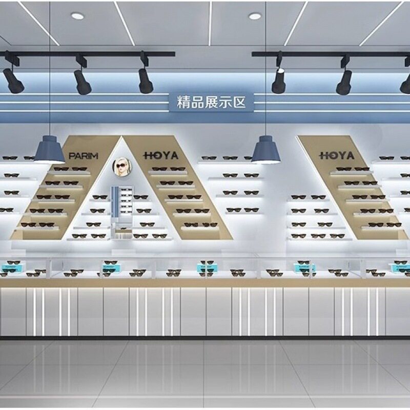 眼镜店玻璃中岛展示柜