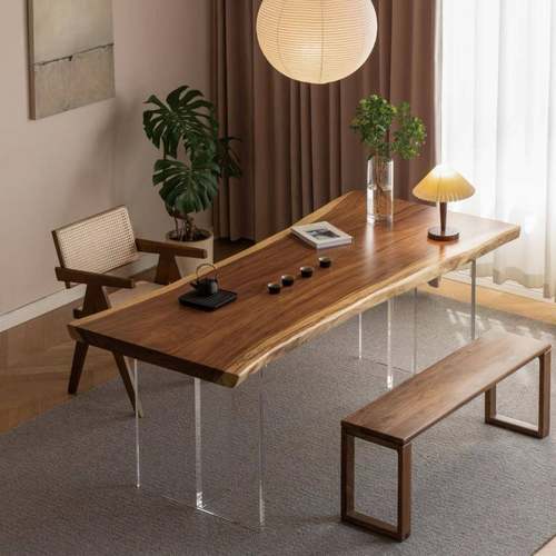 雨胡桃木全实木桌椅办公室泡茶桌家用整木实木大板茶JVY茶板台茶