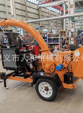 小型园树枝粉机26588干湿枝条碎枝机可移杈动市碎政绿林化树枝干