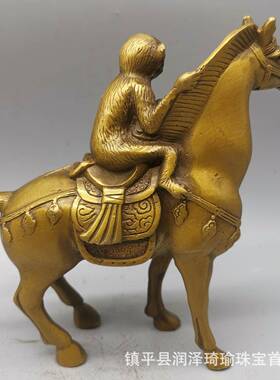 铜摆十VGF生肖铜马马马上封侯马上有钱上赢马到成功招财进二宝件