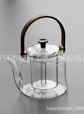 厚日式家用玻壶璃提大梁壶耐高温电陶炉号蒸茶38125煮茶透明加泡