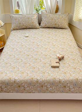 春新款A类卡通印全棉纯棉包双层全纱床笠PZK床罩枕套两件套三件花