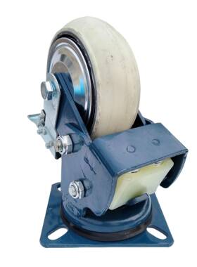 静音减震工业脚轮色高弹TPR脚轮橡胶垫PSE力块承推蓝车重轮减震万