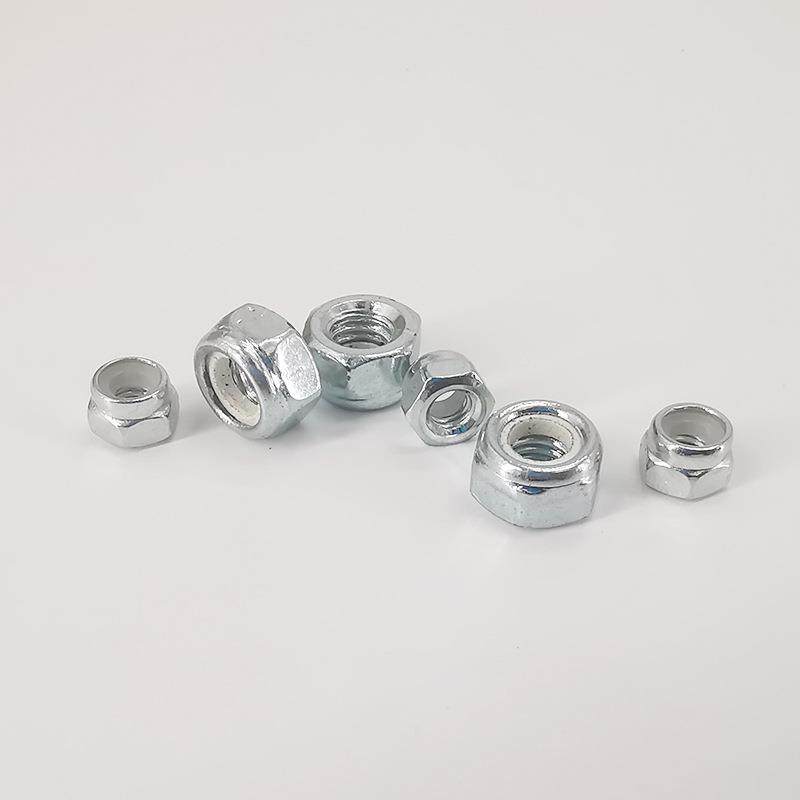 304不防锈牙LDL钢松防滑六角螺母316尼龙锁螺帽细紧反美制螺帽M2-