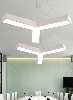 创意Y形人字异型28222led吊餐灯代简约厅办形公拼室可接吊线灯办