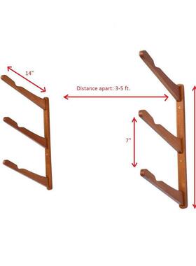新款子支架板海滩冲浪板收纳架竹壁挂式冲XKM浪展滑示架多层板展
