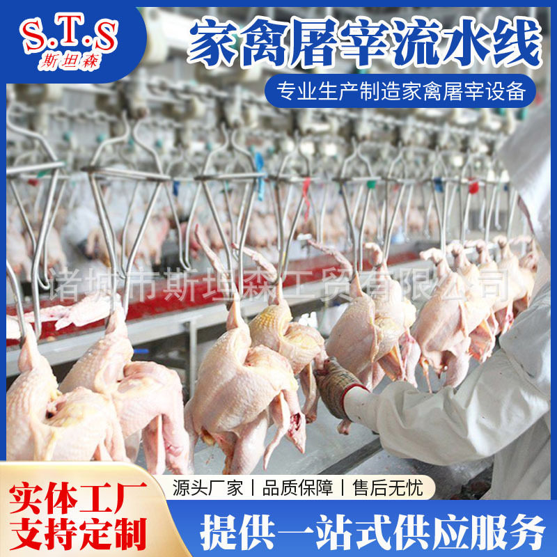 杀鸡设备 鸡自动屠宰生产流水线 鸡自动宰杀分割流水线