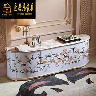 8795品家廷 别墅实木储物地柜新DGK 法式 宫电视壳镶嵌客厅欧贝柜式