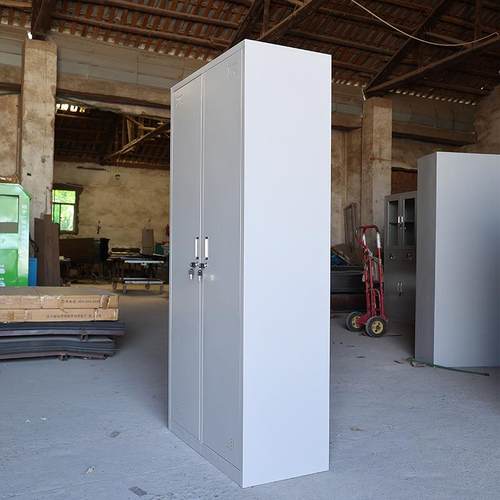 门更衣柜员工宿舍两门带锁装工衣柜子两收储物007纳柜拆铁皮柜