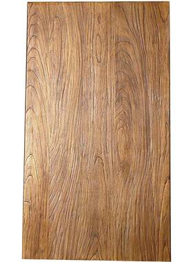 老榆木台吧板木实木板桌面桌子桌板KKZ大桌旧门板榆原木茶桌书桌