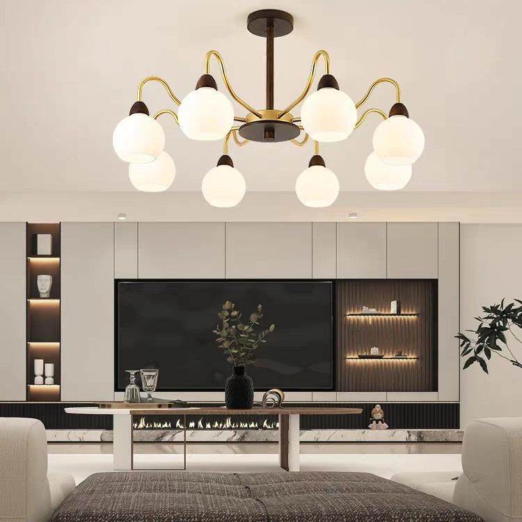 中古木869客厅吊灯新中式式复古原餐厅灯日实木主卧室新款LE风D灯,家装灯饰光源,智能吊灯,淘宝优惠券,粉丝福利购,淘宝优惠卷