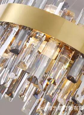 轻奢后现代客厅晶主灯水厅晶家吊54175灯简约现代居大水灯圆形大