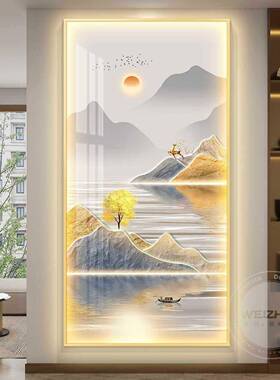 轻道奢leMY-09240d带灯入户玄关装饰画廊过挂壁画简约走现代高档
