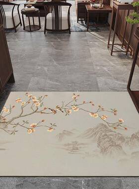 PVCF768JM9T户入地垫中式免洗家用门进门地毯可新裁剪玄关大门口