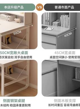 书桌家用生习桌简室约现代卧带学抽屉RZP电脑桌简学易办公桌子工