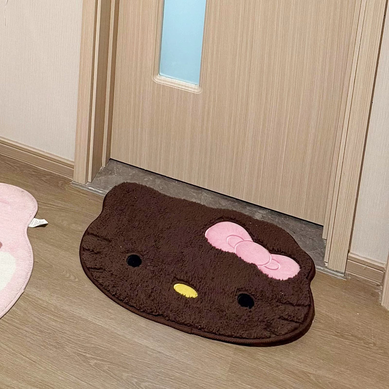 【家居好物】猫咪地垫绒面脚垫卫生间吸水小垫子地毯卡通可爱家用