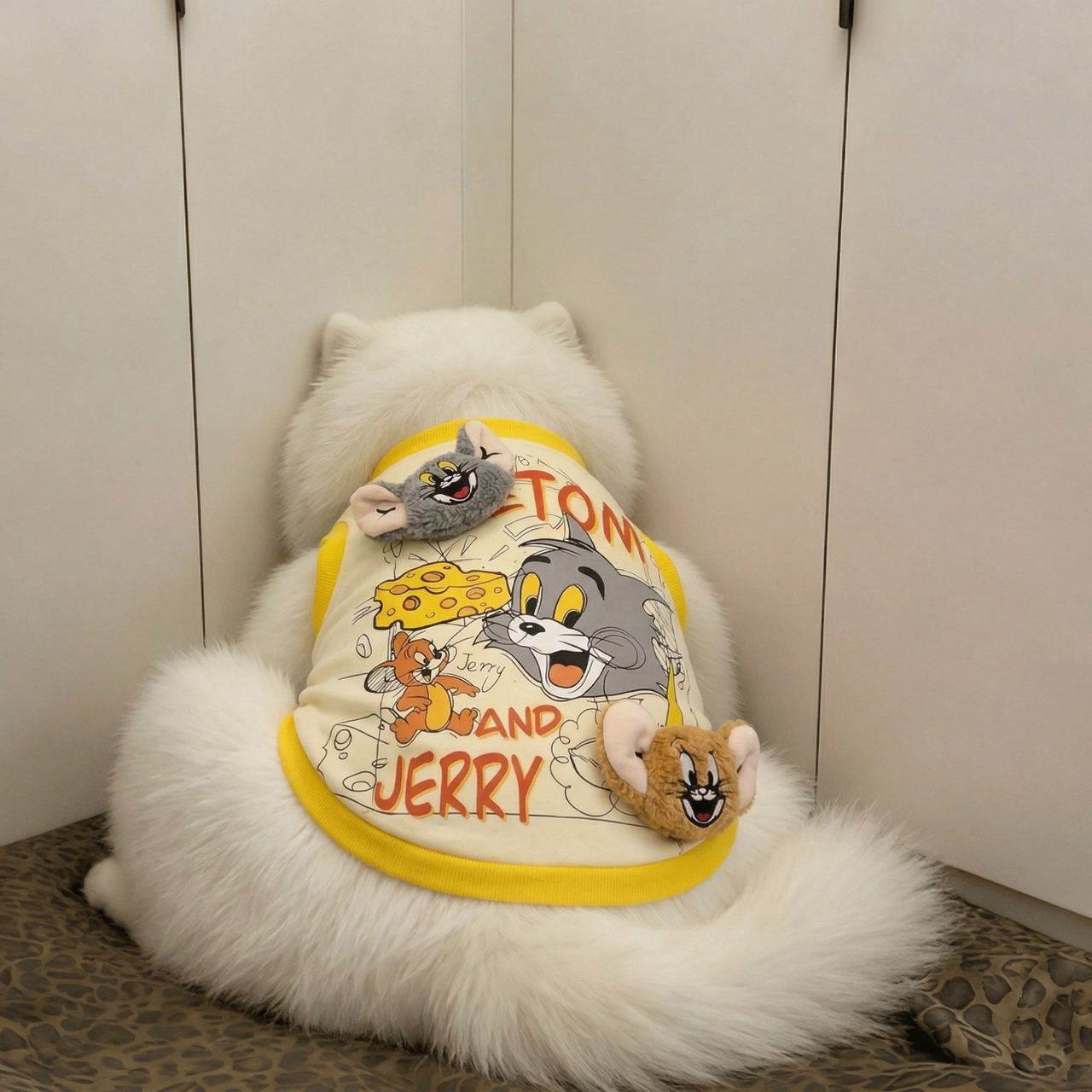 狗狗衣服春夏新款猫和老鼠立体玩偶中大型犬猫咪家居服空调服睡衣