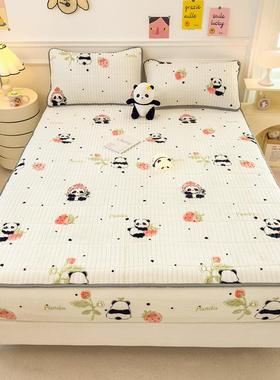 DLL套三秋冬季加绒床笠单件加厚暖席梦思床垫保护套件学生宿舍床