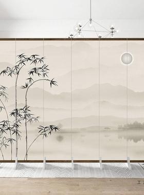 入户屏家用隔断酒店办公UGC客厅饭店实木遮挡奢现代简约室风可折