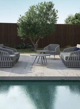 户外沙10485发茶几组藤编藤椅藤沙发室外天样板房露阳院台庭休闲