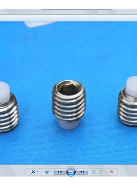 SUS342.9级黑长VCS内六0发角白色硬胶绿色紧定胶1头顶丝