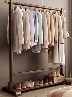 WXM挂现衣架落地卧室架简易内挂衣杆家用衣室帽简约代实木挂衣服