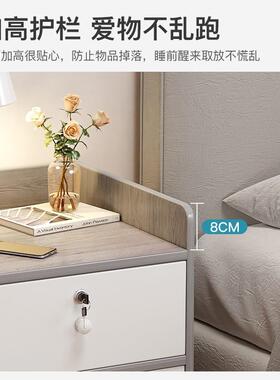 床头柜收简柜约现代简易小租型家用纳小柜子储物置物架XTE卧室出