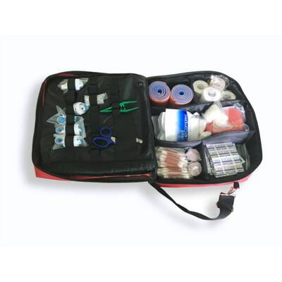 蓝大容量含急救用品单肩急救包足球运球防护救QGI助包户外动急救