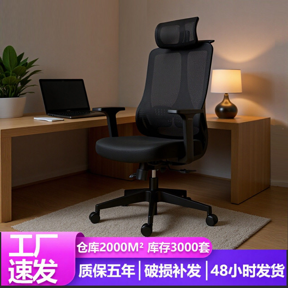 人体工学久坐不累家用电脑学习椅 办公室舒适护腰缓解压力办公椅