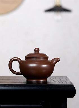 宜紫砂泡壶原老紫泥44824掇只家用手工功兴夫矿茶壶茶具