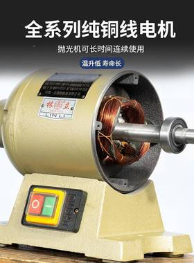 台式抛光机机工业家用轮布轮RCI打纤维轮磨双头砂机打磨机单相拉