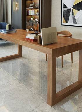 简员约全现代单人书桌办公家具司职电脑会议桌公长桌实FKV木办公